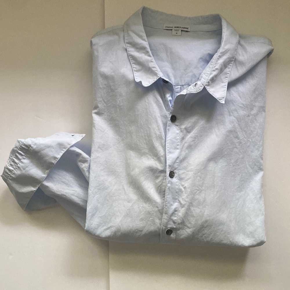 James Perse Standard Button Down Long Sleeve Ligh… - image 1